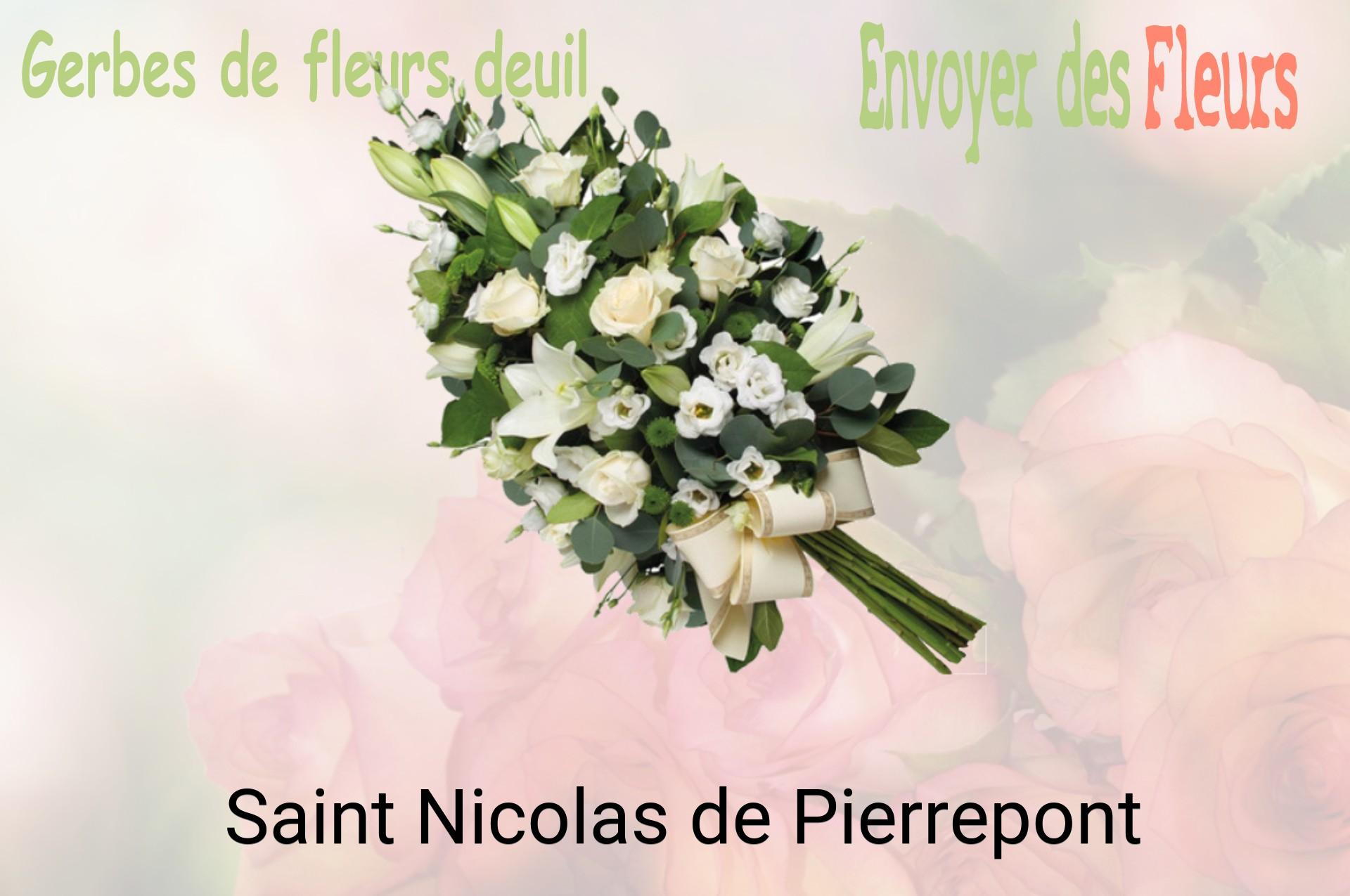 Gerbe de fleurs de deuil livrée à Saint-Nicolas-de-Pierrepont